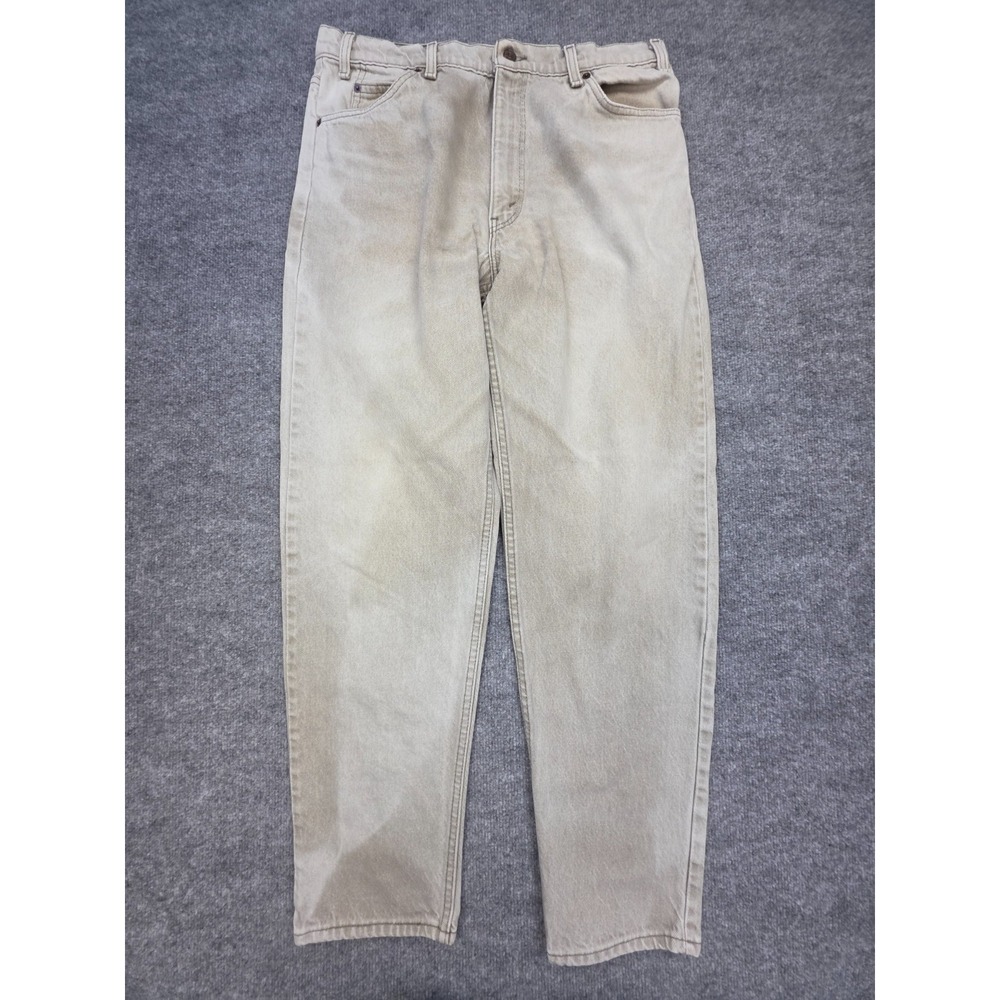 Vintage Levi's 550 Orange Tab Jeans Men's 36 x 32 (FIT 34x31) Gray Stained USA